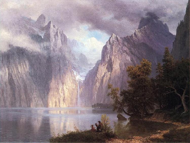 Albert Bierstadt Scene in the Sierra Nevada oil painting image